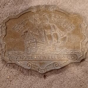 Belt buckle Livingston Co. Vintage